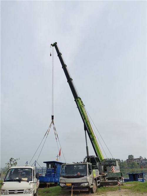 山阳县桥梁建设吊装案例